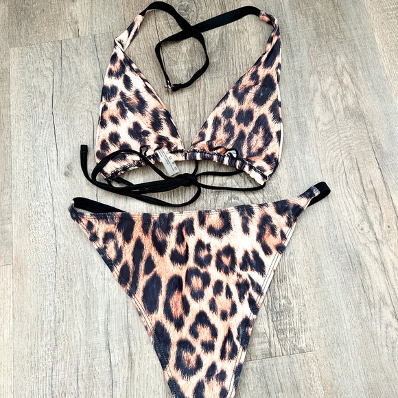 ZAFUL leopard crossover top Bikini set size 6 - Picture 5 of 8